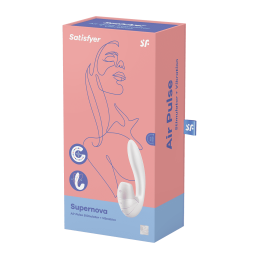 Stimulateur clitoridien et Vibromasseur point G Satisfyer Supernova - Blanc Taille unique