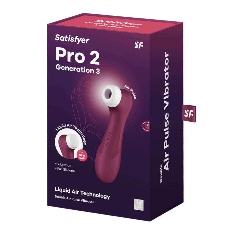 Pro 2 Génération 3 Air pluse - Bordeaux Satisfyer Taille unique - Satisfyer - Vibrateurs Pro 2 Génération 3 Air pluse - Bordeaux Satisfyer Taille unique - Satisfyer - Vibrateurs