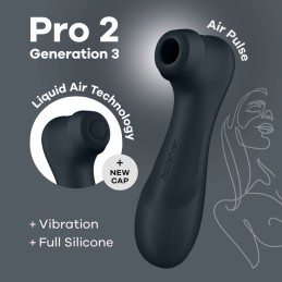 Pro 2 Génération 3 Air pulse - Noir Satisfyer Taille unique - Satisfyer - Vibrateurs