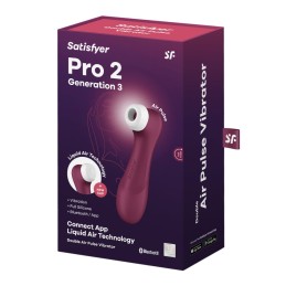 Pro 2 Génération 3 Air pluse Connect App et vibration - Vin rouge Satisfyer Taille unique - Satisfyer - Vibrateurs