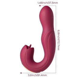 Joi Pro 2 Violet - Vibrateur - lécheur de clitoris rotatif é téte télécommandée pour le point G