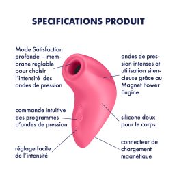 Magnetic deep pulse Satisfyer - Rose Taille unique Magnetic deep pulse Satisfyer - Rose Taille unique