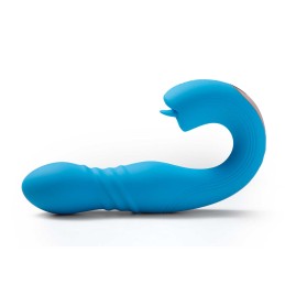 JOI THRUST bleu - Vibromasseur point G - léche-clitoris - va et vient contrélé par application