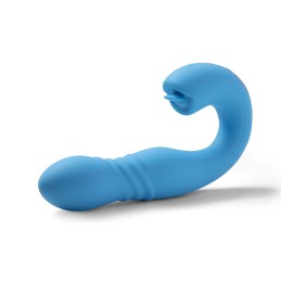 JOI THRUST bleu - Vibromasseur point G - léche-clitoris - va et vient contrélé par application