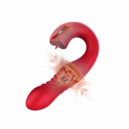 JOI THRUST 2 rouge - Vibromasseur point G - léche-clitoris - va et vient contrélé par application