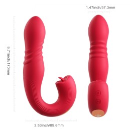 JOI THRUST 2 Bleu - Vibromasseur point G - léche-clitoris - va et vient contrélé par application