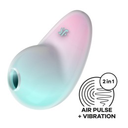 Pixie Dust vibromasseur é ondes de pression - Vert et rose  - Satisfyer - Vibrateurs
