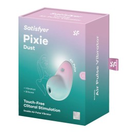 Pixie Dust vibromasseur é ondes de pression - Vert et rose  - Satisfyer - Vibrateurs