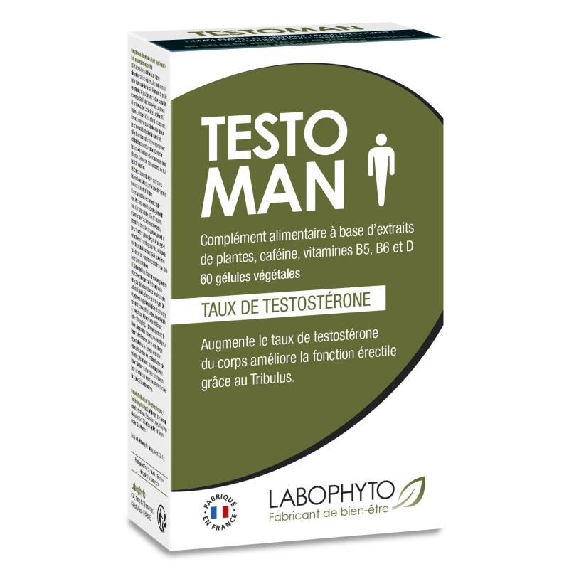 TestoMan Homme - 60 gélules Taille unique - Labophyto - Stimulants TestoMan Homme - 60 gélules Taille unique - Labophyto - Stimulants