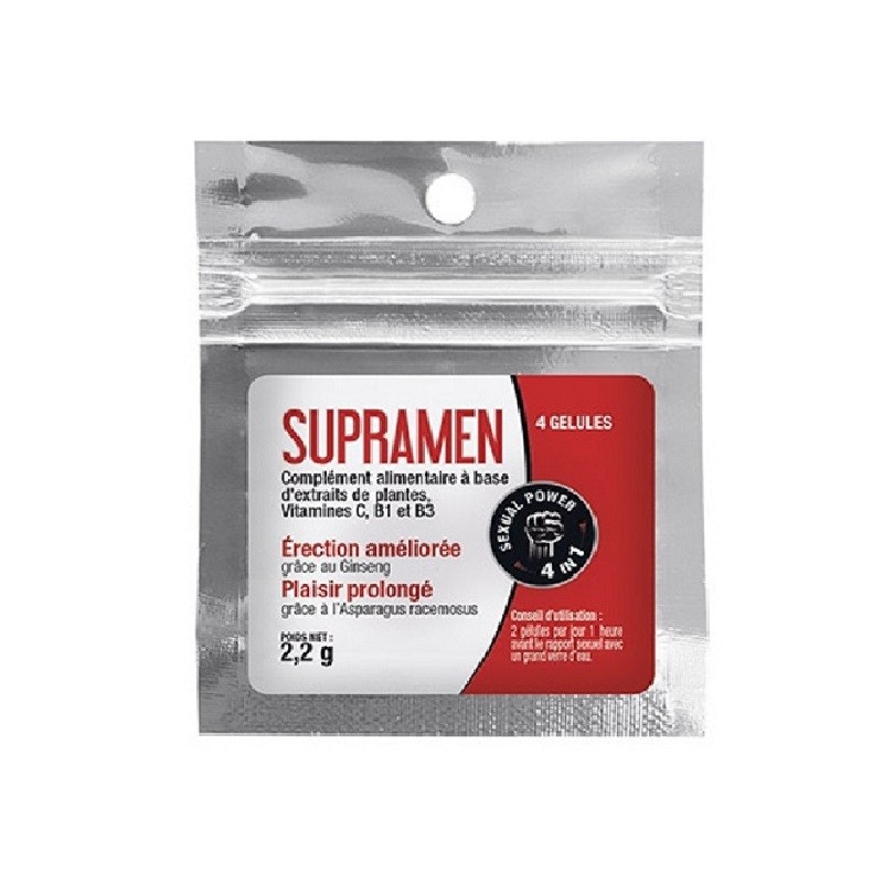 Supramen Homme - 4 gélules Taille unique - Labophyto - Stimulants Supramen Homme - 4 gélules Taille unique - Labophyto - Stimulants