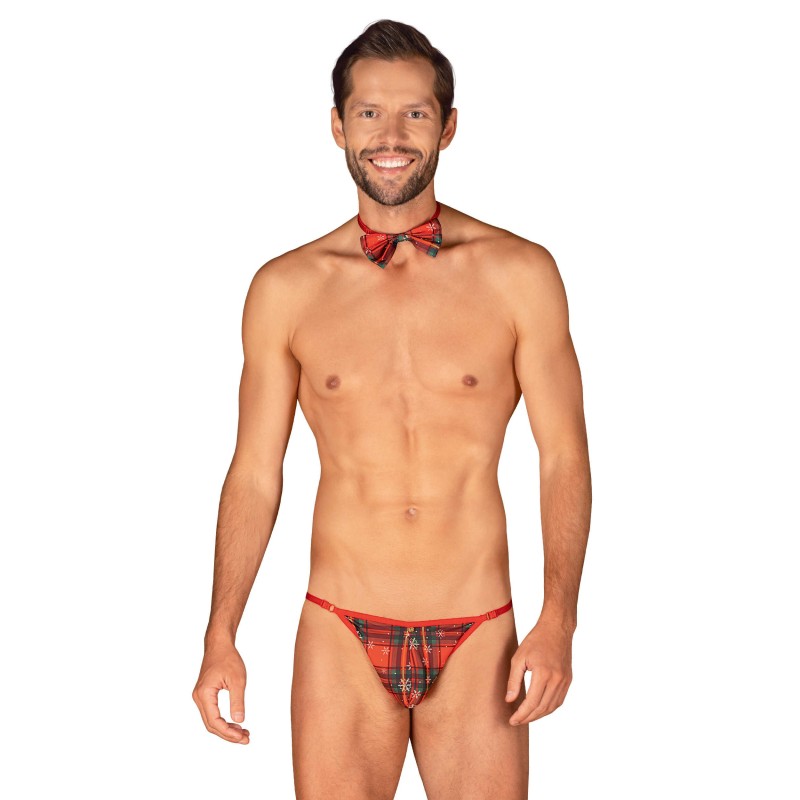 Mr Merrilo - String et n?ud papillon Rouge Taille unique - Obsessive - Lingerie Homme Mr Merrilo - String et n?ud papillon Rouge Taille unique - Obsessive - Lingerie Homme