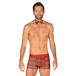 Mr Merrilo - Boxer et n?ud papillon Rouge S/M - Obsessive - Lingerie Homme