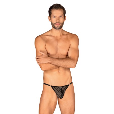 Severio String - Noir Taille unique - Obsessive - Lingerie Homme