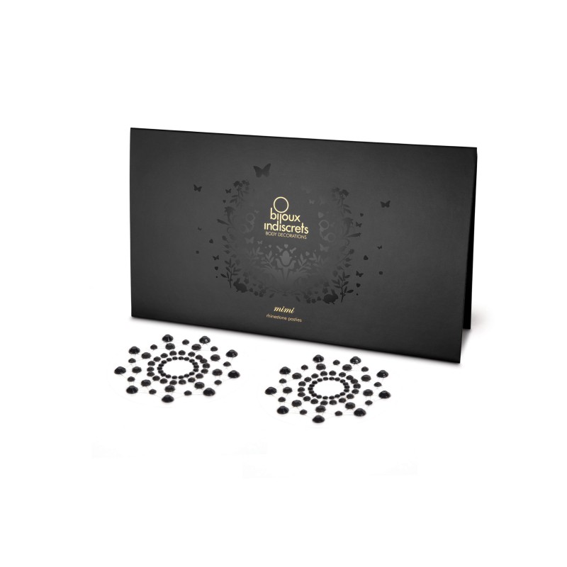 Mimi - Bijoux de seins Strass - Noir  - Bijoux Indiscrets - Lingerie Femme