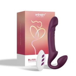 Bliss Strap-on téte rotative télécommandé - Bordeaux  - Honey Play box - Harnais