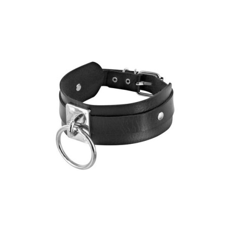 Collier large noir avec anneau Fétish Tentation  - Fetish Tentation - BDSM Collier large noir avec anneau Fétish Tentation  - Fetish Tentation - BDSM