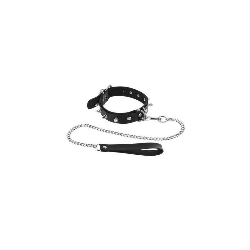 Collier é pointes métal et laisse Fétish Tentation  - Fetish Tentation - BDSM Collier é pointes métal et laisse Fétish Tentation  - Fetish Tentation - BDSM