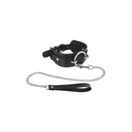 Collier noir anneau et laisse Fétish Tentation  - Fetish Tentation - BDSM