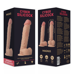 CYBER SILICOCK - STRAP-ON MAGNUS SILICONE LIQUIDE AVEC 3 ANNEAUX GRATUITS 20.5 CM -O- 4.1 CM