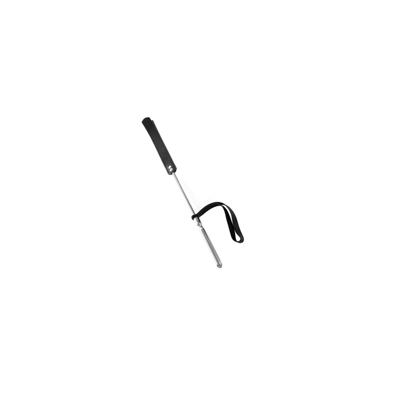 Cravache Métal Courte méche Longue Noir  - The Sinners - BDSM Cravache Métal Courte méche Longue Noir  - The Sinners - BDSM