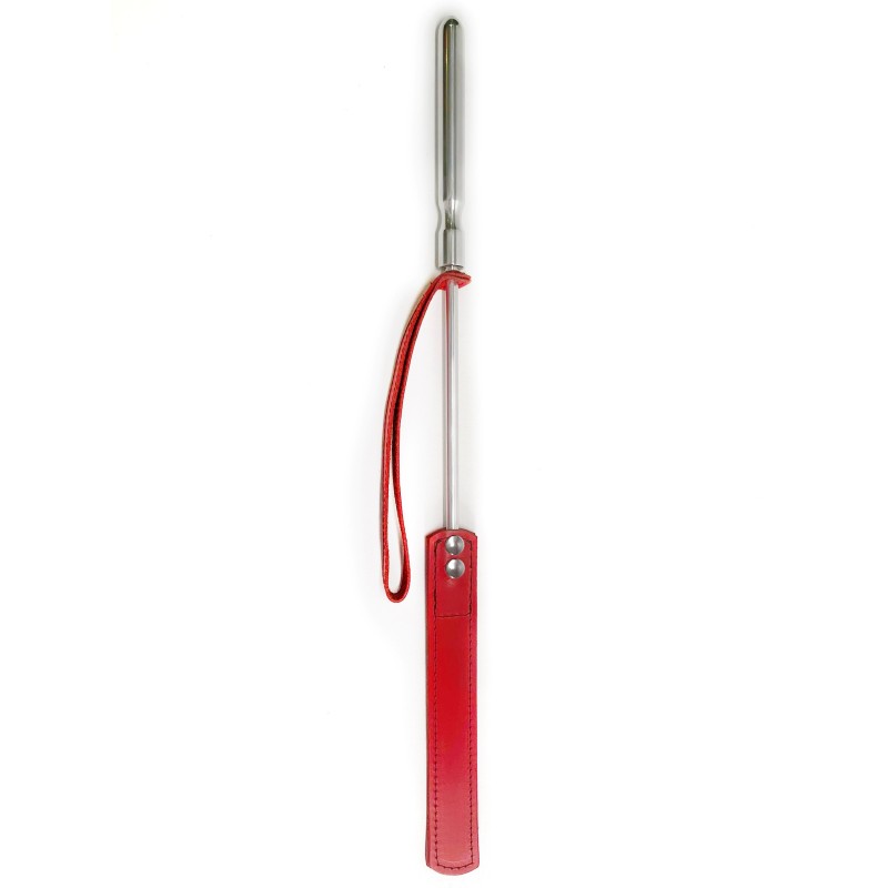 Cravache Métal Courte méche Longue Rouge  - The Sinners - BDSM Cravache Métal Courte méche Longue Rouge  - The Sinners - BDSM