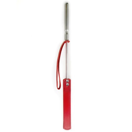 Cravache Métal Courte méche Longue Rouge  - The Sinners - BDSM Cravache Métal Courte méche Longue Rouge  - The Sinners - BDSM