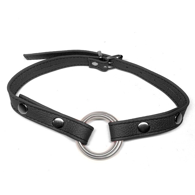 Baillon Anneau cuir noir  - The Sinners - BDSM Baillon Anneau cuir noir  - The Sinners - BDSM
