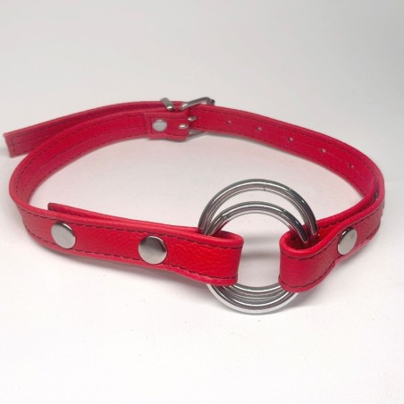 Baillon Anneau cuir rouge  - The Sinners - BDSM Baillon Anneau cuir rouge  - The Sinners - BDSM