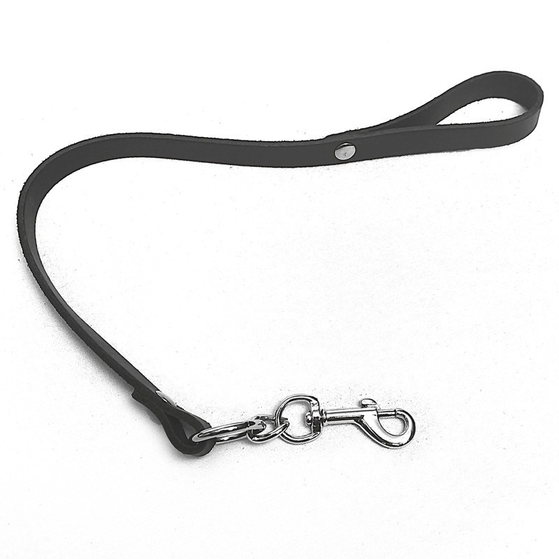 Laisse courte cuir Noir  - The Sinners - BDSM Laisse courte cuir Noir  - The Sinners - BDSM