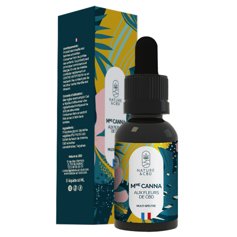 Mme Canna - E-liquide multi-spectre aux saveurs de chanvre Mme Canna - E-liquide multi-spectre aux saveurs de chanvre