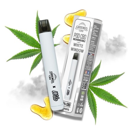Pod White Window - rechargeable CBD avec saveurs authentiques