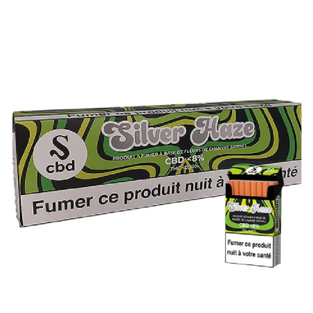 Paquet 20 cigarettes CBD Silver Haze - Fleurs de chanvre Sativa L Paquet 20 cigarettes CBD Silver Haze - Fleurs de chanvre Sativa L