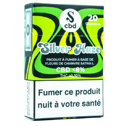 Paquet 20 cigarettes CBD Silver Haze - Fleurs de chanvre Sativa L
