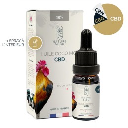 Huile CBD Coco MCT à large spectre - CBD, CBG, CBN | Nature & CBD