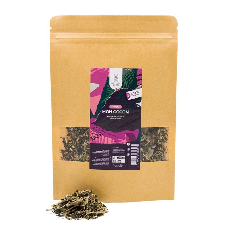 Tisane Mon Cocon - Infusion CBD pour soulager les douleurs menstruelles Tisane Mon Cocon - Infusion CBD pour soulager les douleurs menstruelles