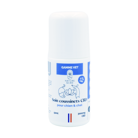 Soin Coussinets CBD 6% pour Chien & Chat - Hydratation et Protection