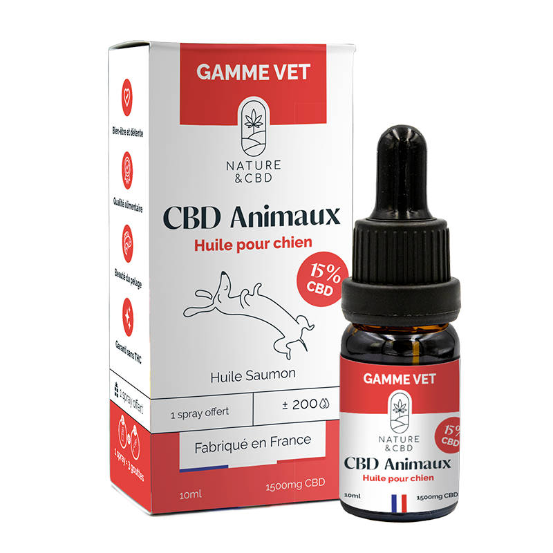 Huile CBD 15% pour chiens - Relaxation et bien-être animal