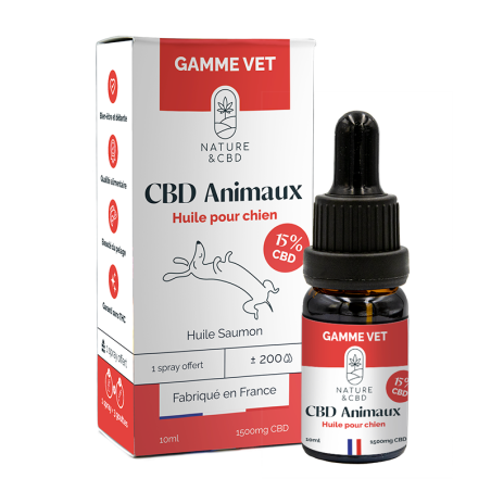 Huile CBD 15% pour chiens - Relaxation et bien-être animal