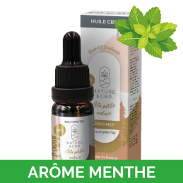 Huile CBD coco à la menthe 10%, 20% et 30% 10ml