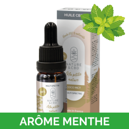Huile CBD coco à la menthe 10%, 20% et 30% 10ml