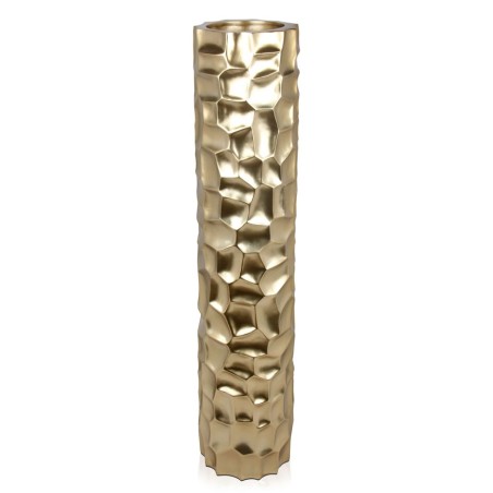 Vase colonne mosaïque doré, porte-fleurs décoratif en fibre de verre Vase colonne mosaïque doré, porte-fleurs décoratif en fibre de verre