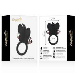 COQUETTE CHIC DESIRE - COCKRING PAPILLON AVEC VIBRATEUR NOIR/ OR COQUETTE CHIC DESIRE - COCKRING PAPILLON AVEC VIBRATEUR NOIR/ OR
