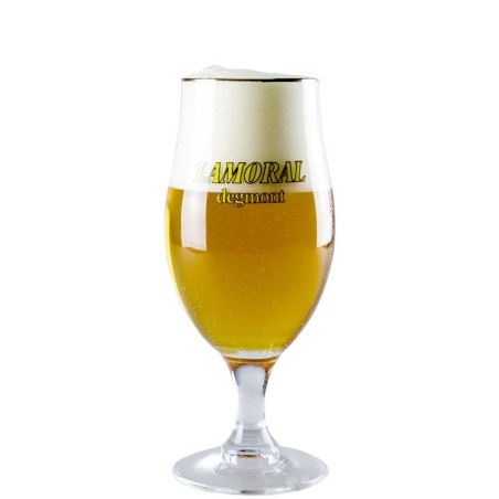 Verre à bière Lamoral 33 cl en verre, idéal pour bière belge