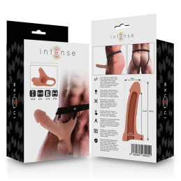 INTENSE - HARNAIS CREUX AVEC GODE EN SILICONE 16 X 3,5 CM INTENSE - HARNAIS CREUX AVEC GODE EN SILICONE 16 X 3,5 CM
