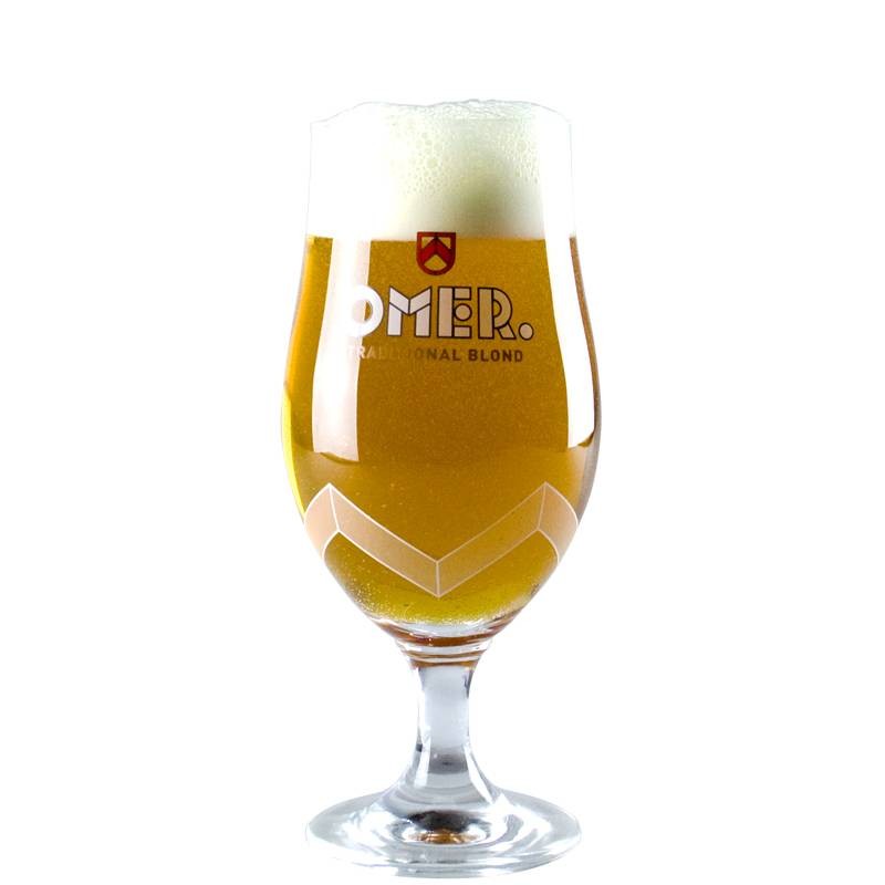 Verre à bière Omer 33 cl de la brasserie Omer Vander Ghinste, design élégant et qualité supérieure
