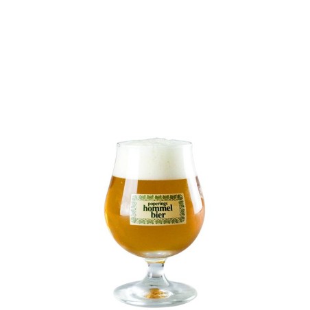 Verre à bière Hommelbier Poperings 25 cl en tulipe, idéal pour déguster la Hommelbier belge