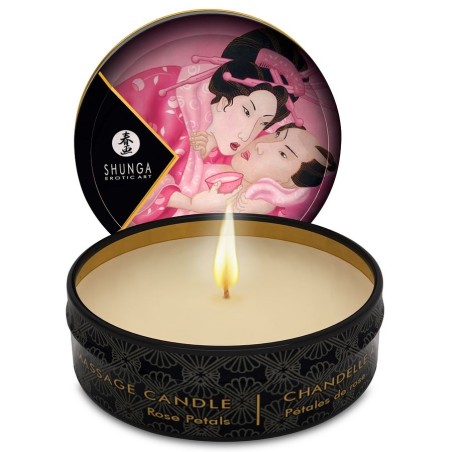 SHUNGA - BOUGIE DE MASSAGE MINI CARESS BY CANDELIGHT ROSES 30 ML SHUNGA - BOUGIE DE MASSAGE MINI CARESS BY CANDELIGHT ROSES 30 ML