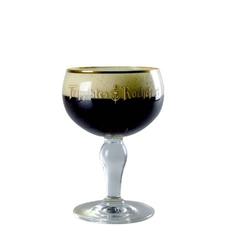 verre à bière Rochefort 33 cl calice avec bordure dorée pour bières trappistes