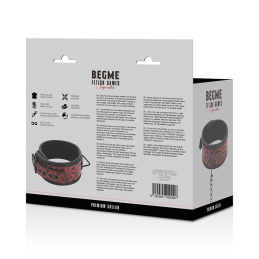 BEGME - COLLIER EN CUIR VÉGAN PREMIUM ÉDITION ROUGE AVEC DOUBLURE EN NÉOPRÈNE BEGME - COLLIER EN CUIR VÉGAN PREMIUM ÉDITION ROUGE AVEC DOUBLURE EN NÉOPRÈNE