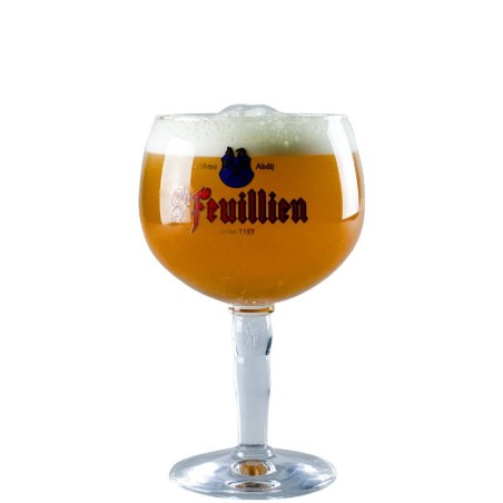 verre Saint Feuillien 33 cl ballon calice dégustation bière belge verre Saint Feuillien 33 cl ballon calice dégustation bière belge